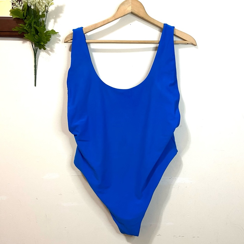 AERIE One Piece Swimsuit Plunge Sides High Cut 2X - Picture 2 of 13